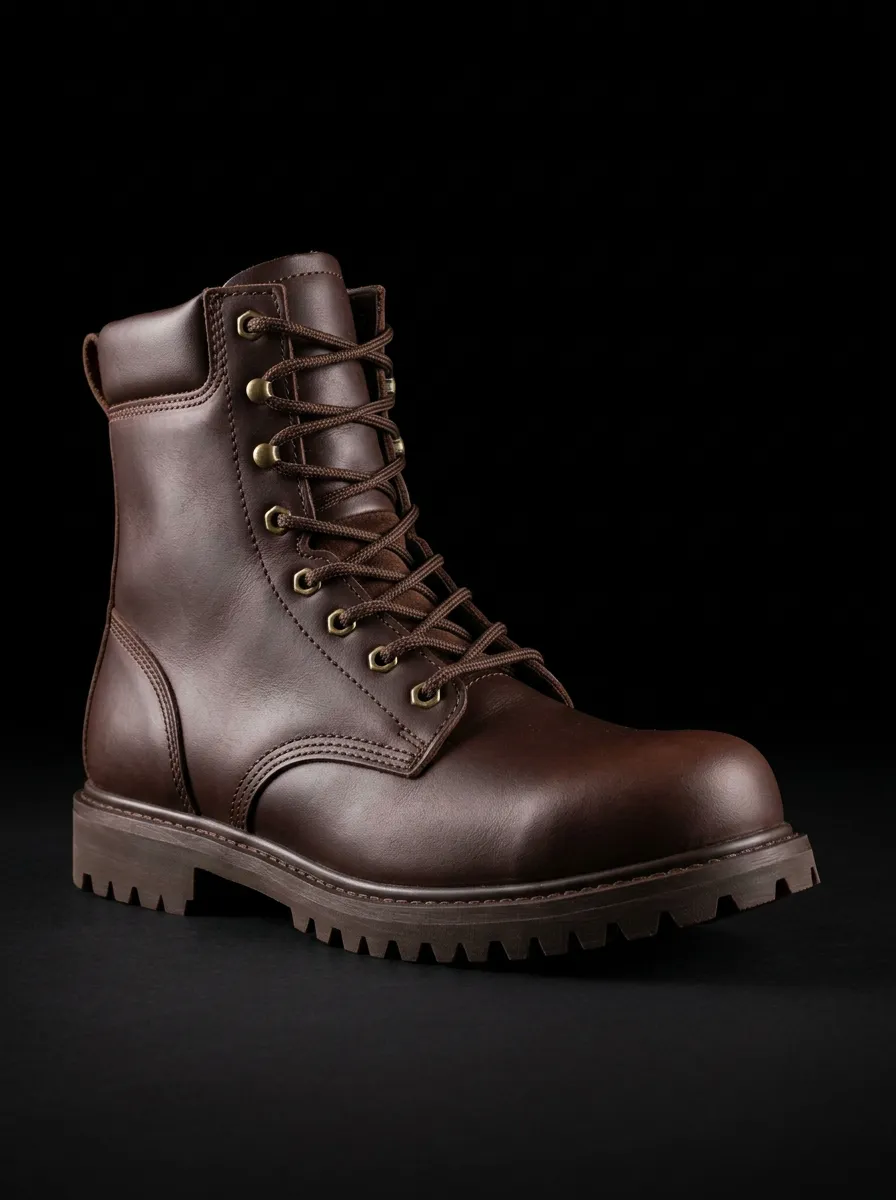 Men's Reinforced Heel-Pull Utility Work Boots
