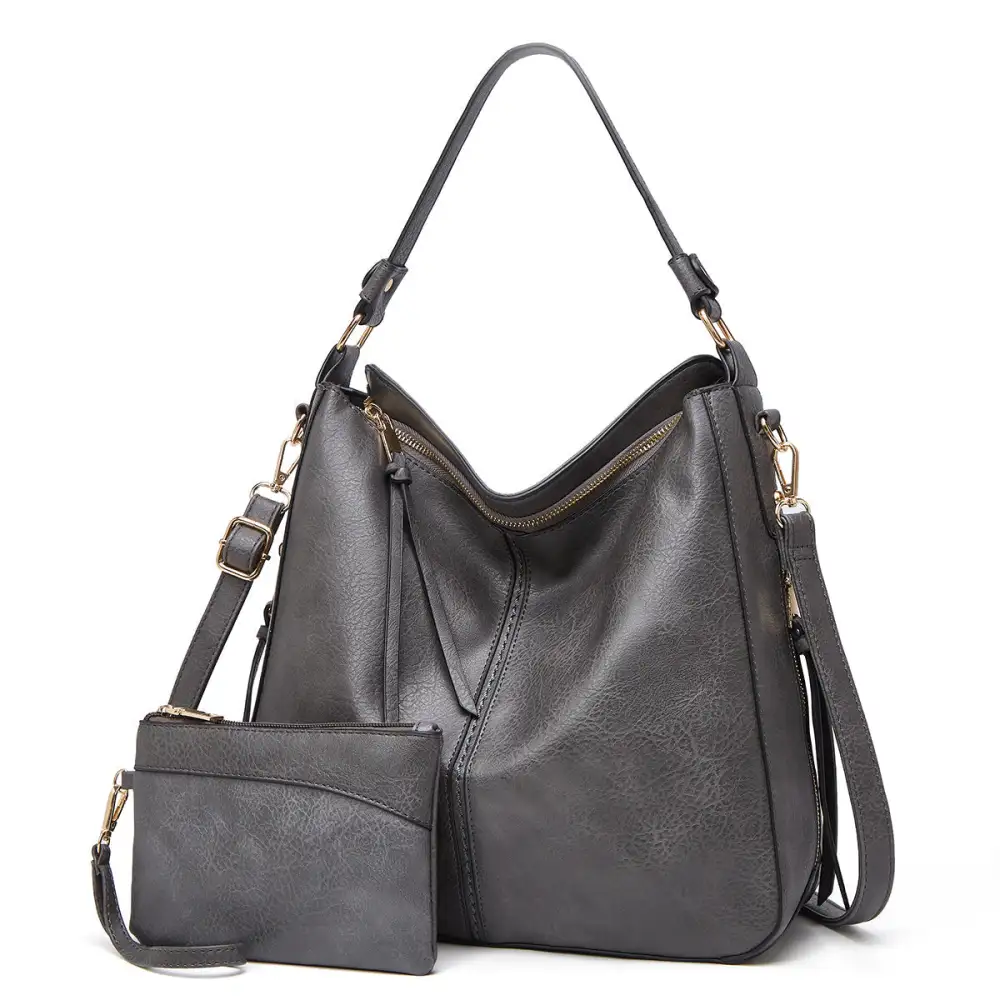  Refined Spacious Leather Hobo Tote Bag Apparel