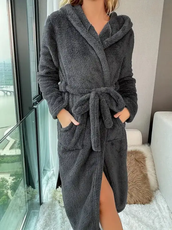 Classic Hooded Fleece Robe