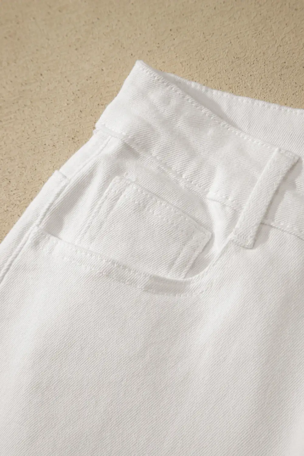 Zip-Detail Pocketed Bermuda Denim Shorts