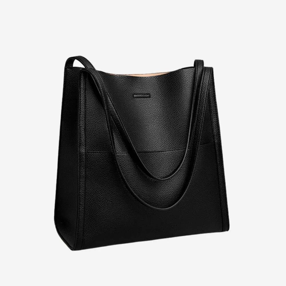 Clean Line Leather Shoulder Bag