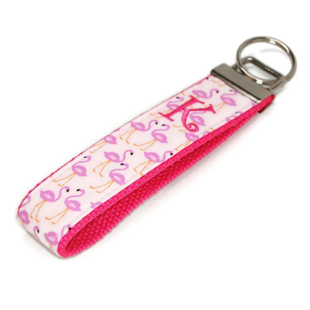 Flamingos Patterned Keychain