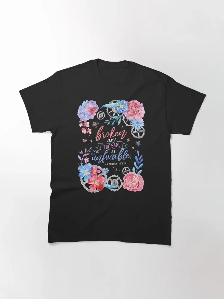 Women's Vibrant Floral Print Round-neck Short-Sleeve T-Shirt