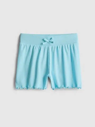 1.5-8yrs | Ribbed Lettuce Trim Shorts