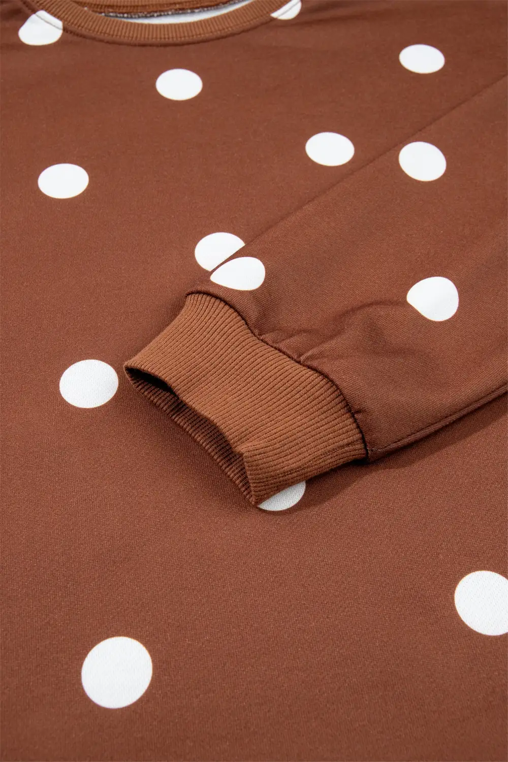Women's Polka Dot Raw Hem Relaxed Pullover Loose Skort Two Piece Coordinated Set