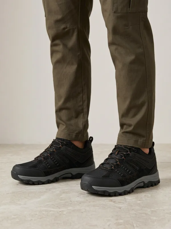 Men's Casual Hiking Enthusiast Topographic Pattern Printed Outdoor Shoes