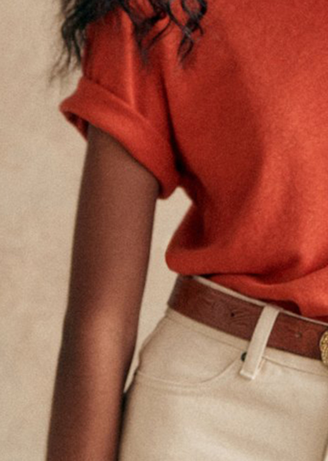 Cotton And Linen Loose Short-Sleeved T-Shirt