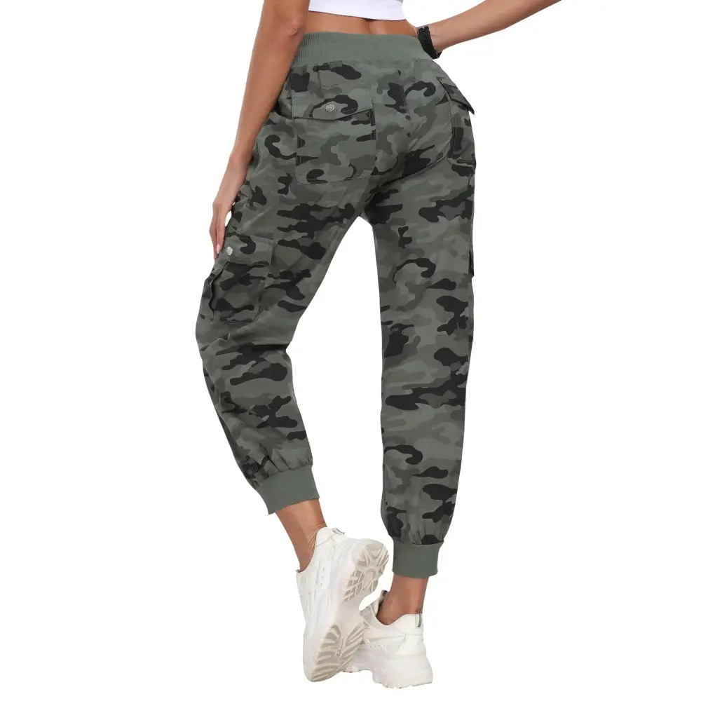 Women's Lightweight Hiking Cargo Pant Elastic Waist 6 Pockets Quick Dry Jogger