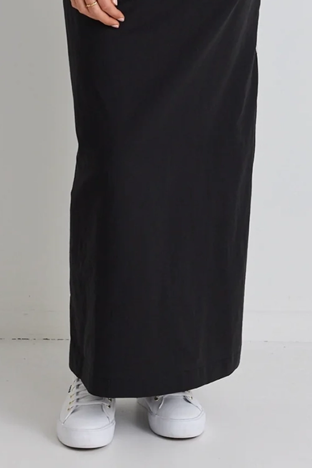Black Asymmetric Maxi Dress