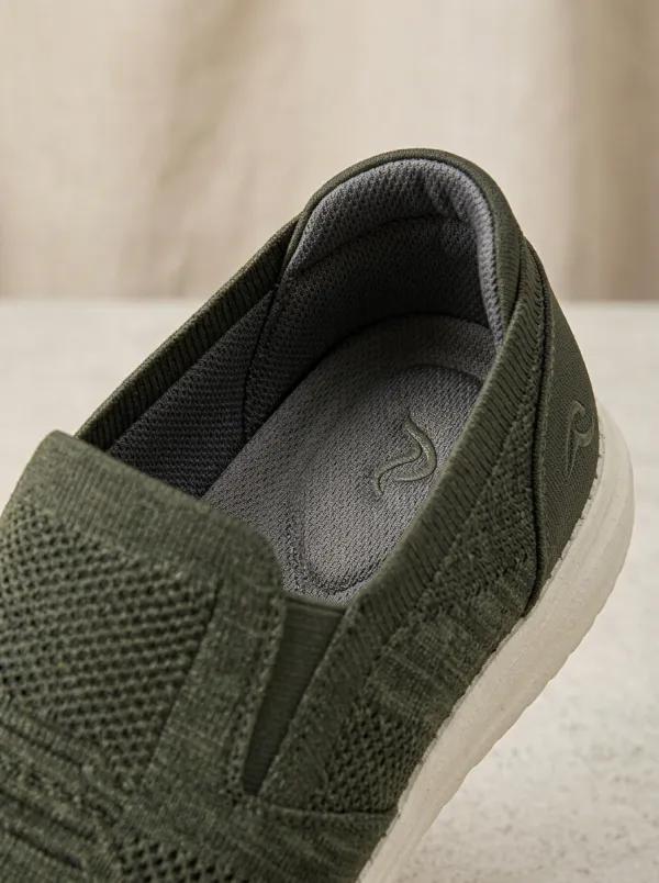 Practical Knit Stretch Silhouette Men's Stretch Canvas Shoes