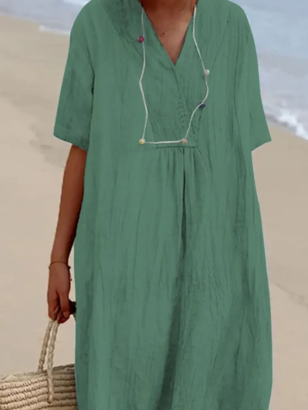 Short Sleeve Midi Dress