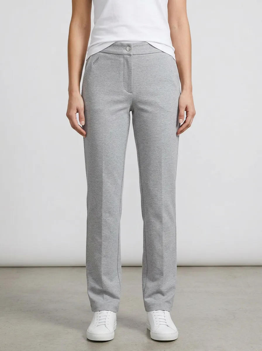 Women's Classic Weekend Leaf Logo Mid Rise Straight Leg Pants