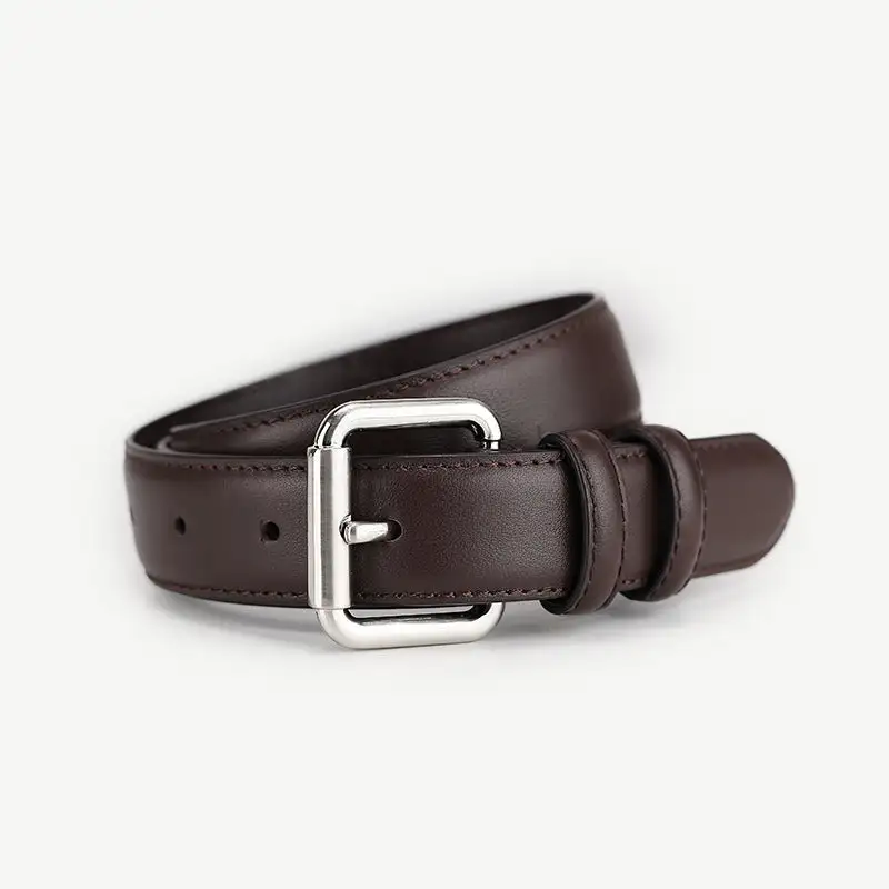 Casual Classic Leather Belt with Buckle