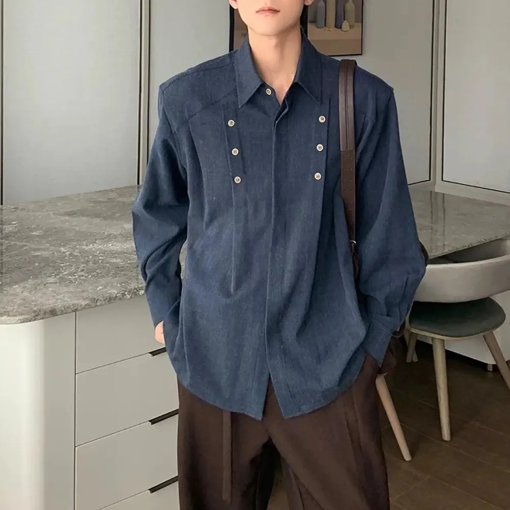 Pleated Relaxed Fit Shirt