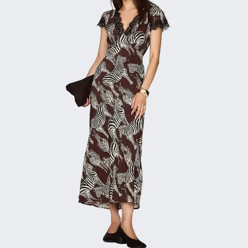 Classic Cap-Sleeve Women's Maxi Dress