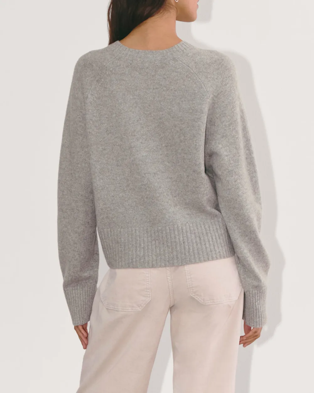 Grey Chunky Knit Crew Neck Sweater