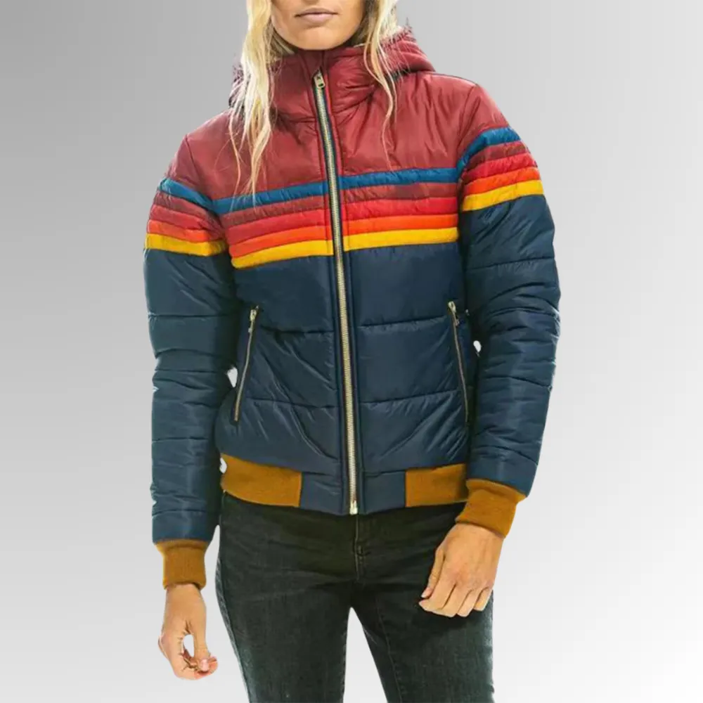 Women's Puffer Jacket With Flattering Silhouette and