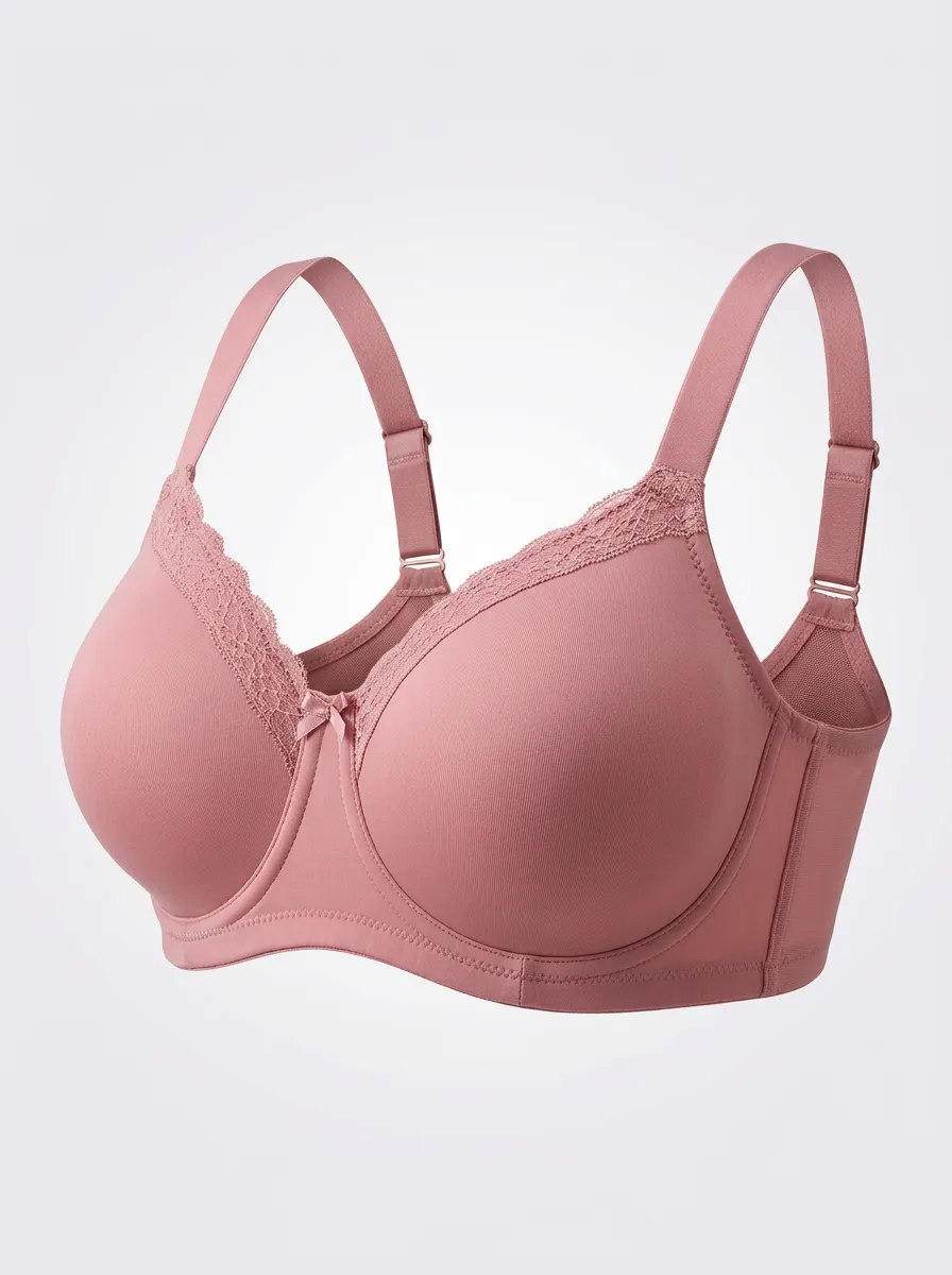 Women's Classic Full-Coverage Lace-Trim Bra