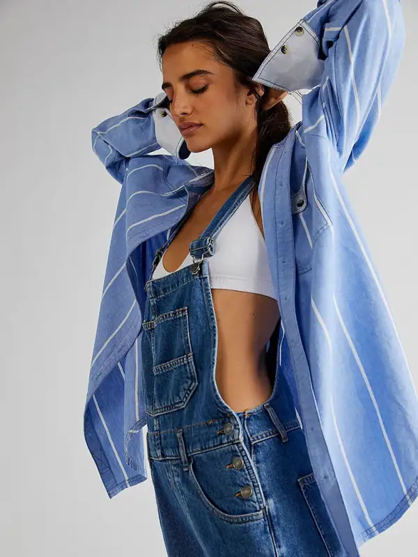 Jumpsuit Loose Overall Trousers Denim Pants