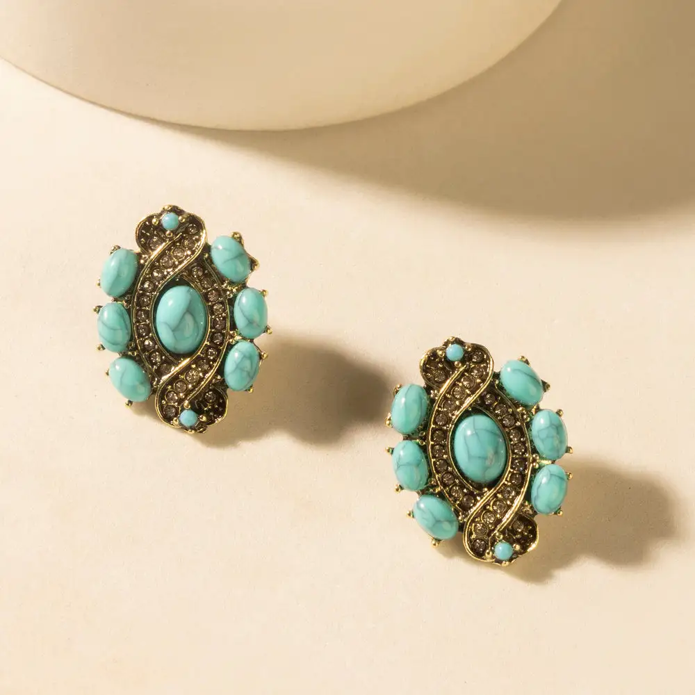 Delicate Artistic Artful Stone Accent Earrings