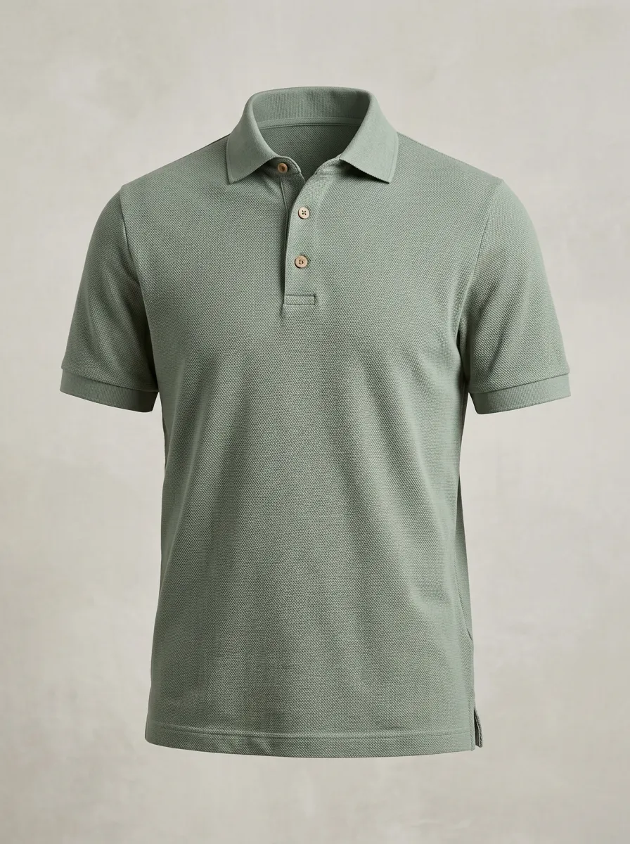 Textured Men's Polo Shirt