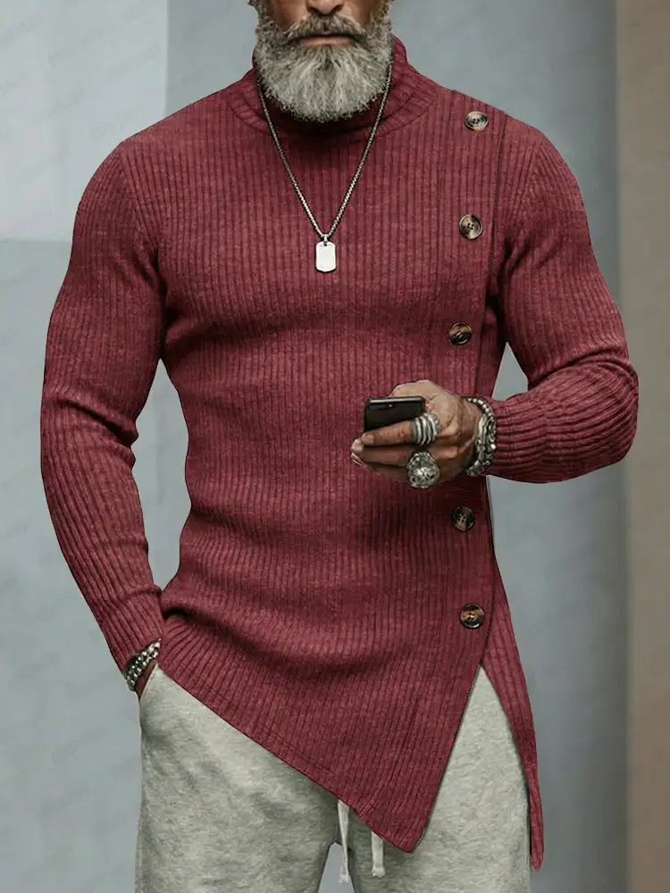 Shawl Collar Asymmetric Sweater