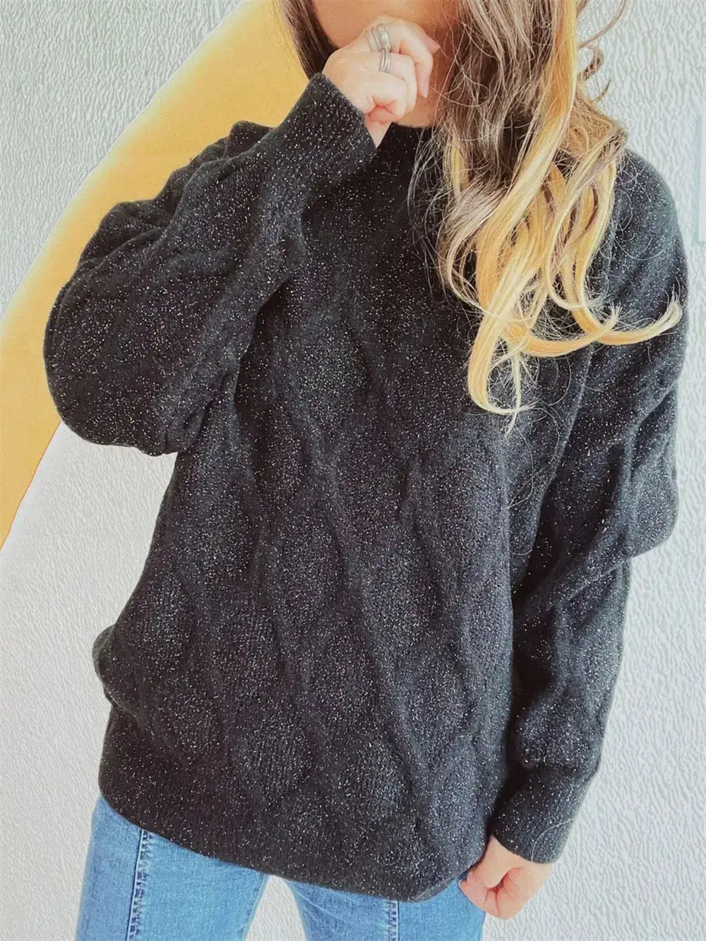 Modern Long Sleeve Round Neck Sweater