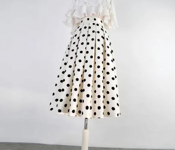 Balanced Textured Everyday Casual Polyester Skirt