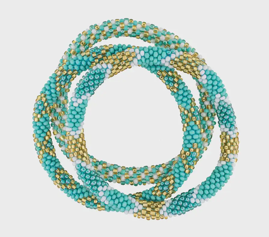 Artisan Glass Bead Roll-On Bracelet