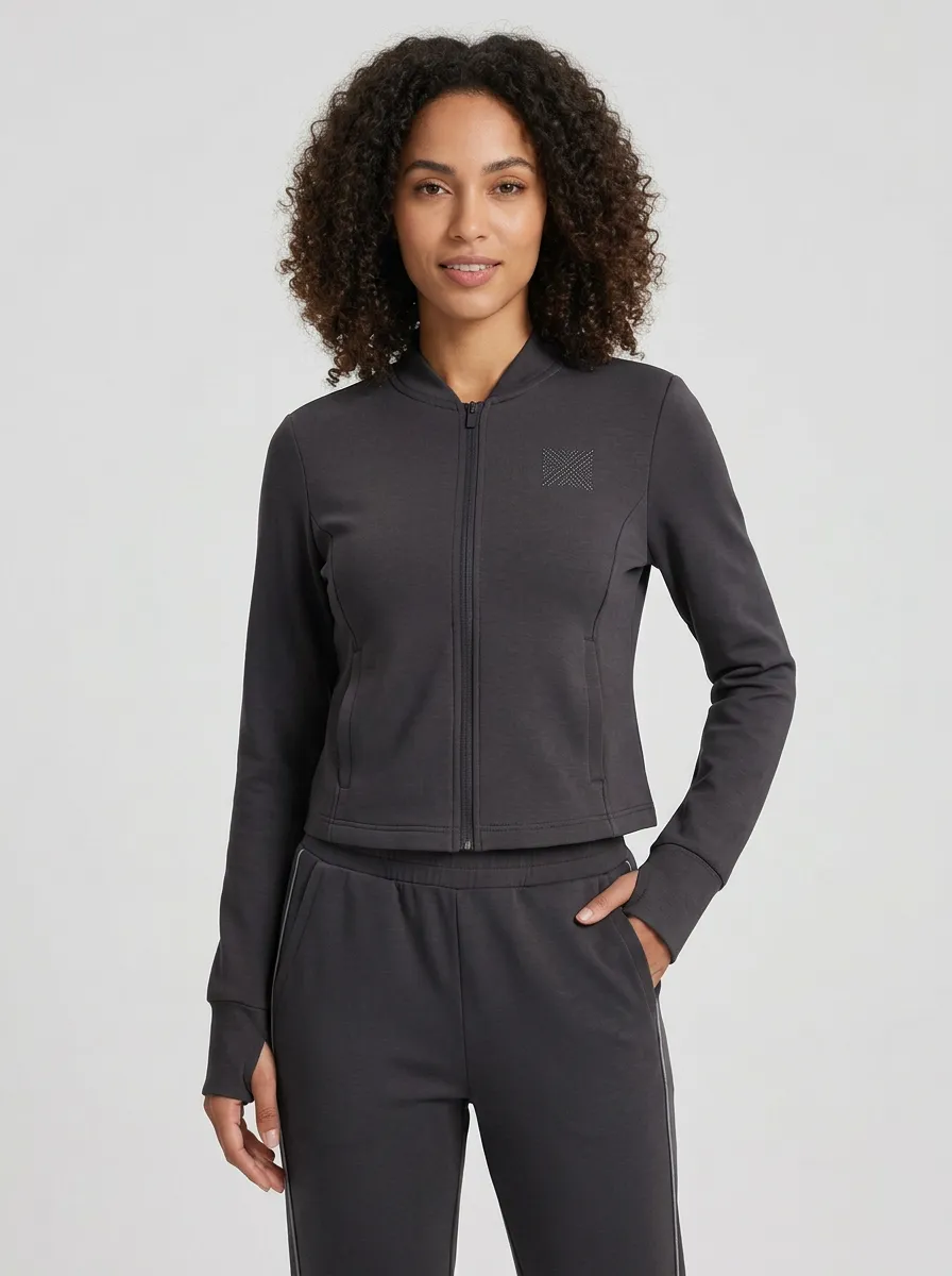 Women's Casual Sporty Blue Graphic Tracksuit Set