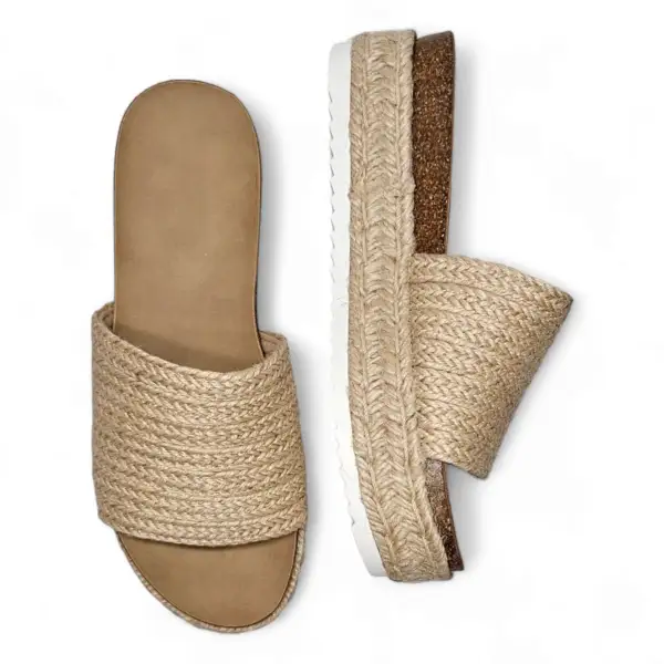 Raffia Process Platform Sandal