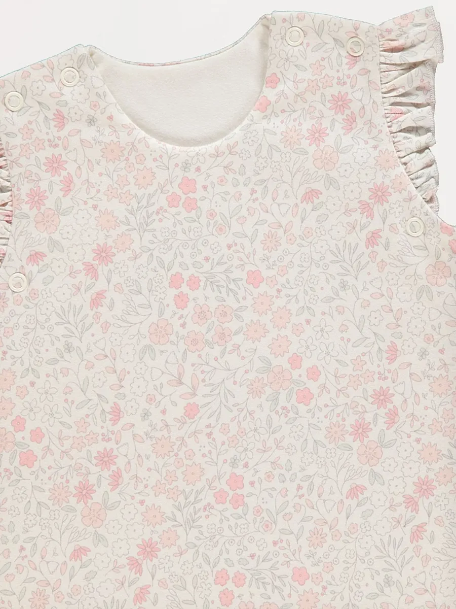 Neutral Ditsy Floral Sleeping Bag 1 Tog