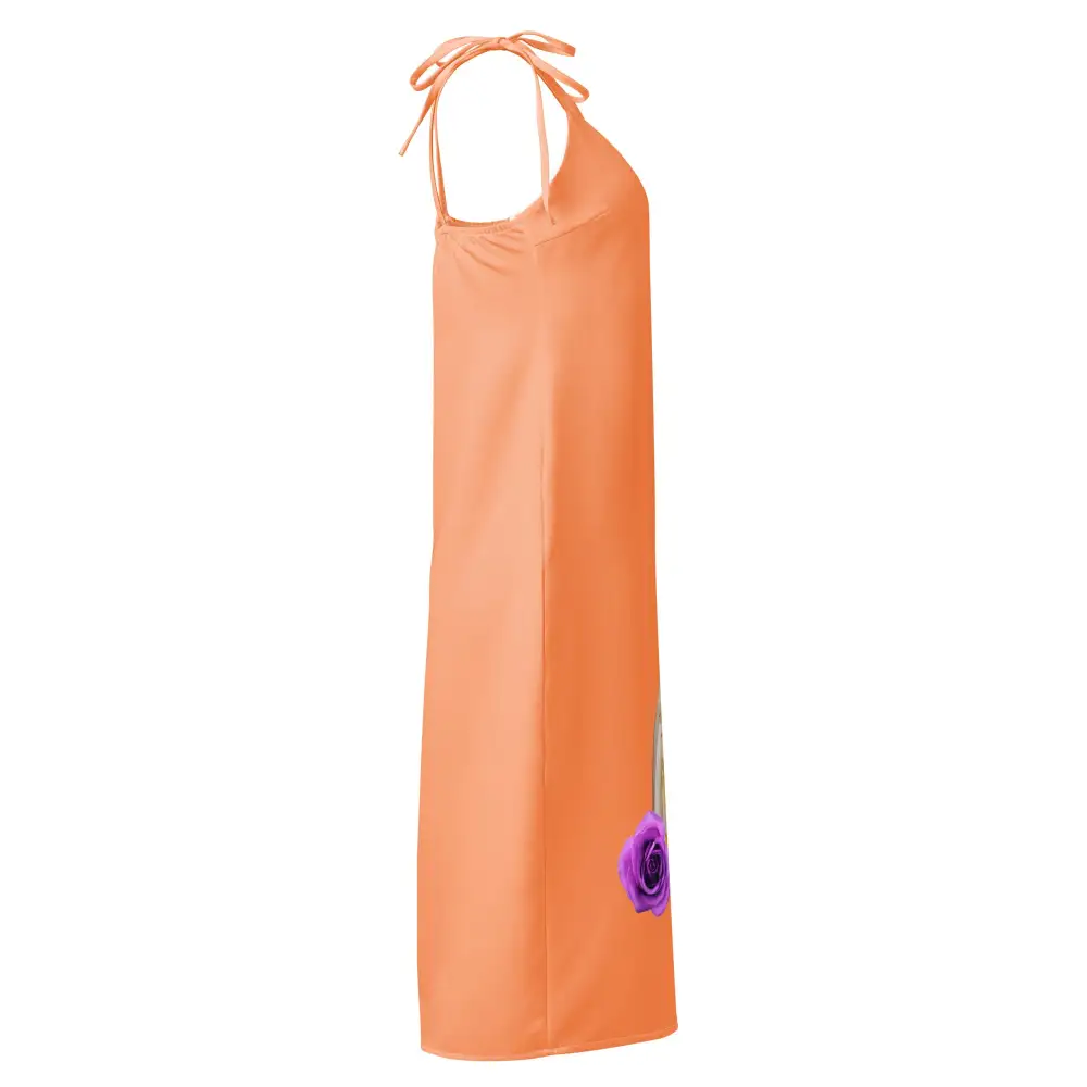 Serene Graphic Tie Strap Midi Dress