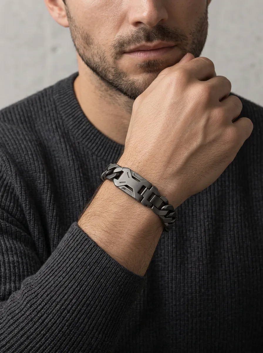 Men's Tactical Stainless Steel Link Bracelet