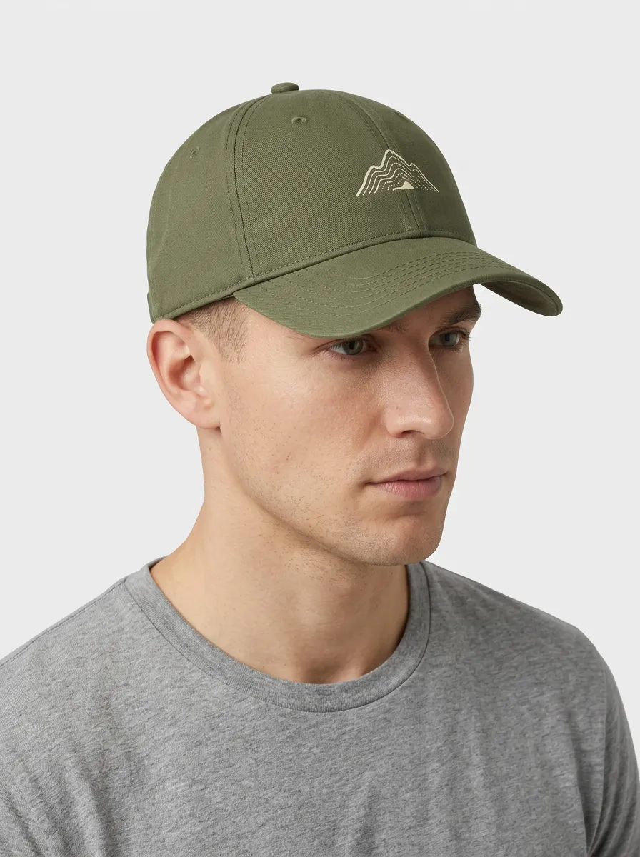 Unisex Mountain Line Graphic Outdoor Baseball Cap