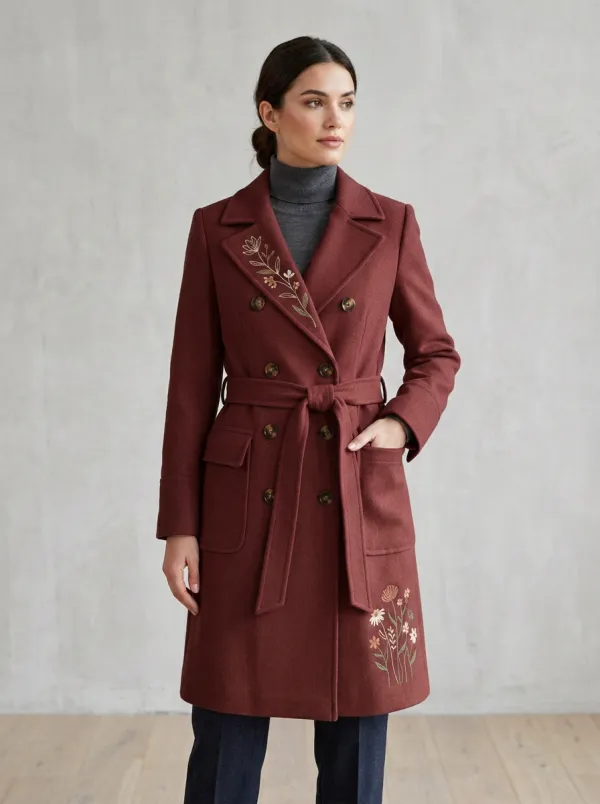 Women's Camden Floral Embroidered Coat