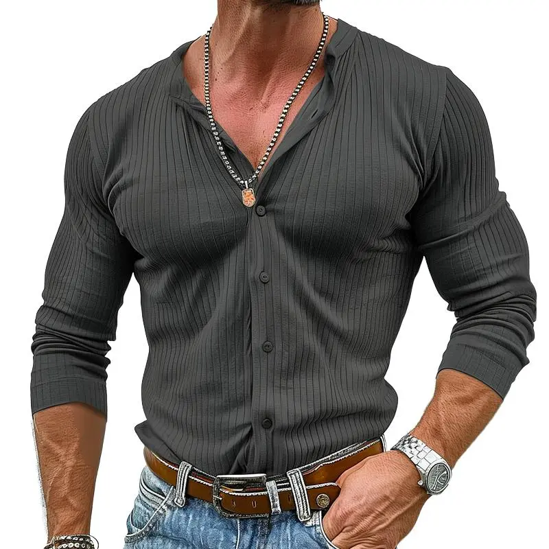 Textured Woven Striped Shirt