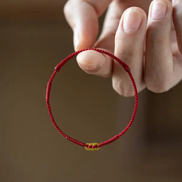Copper Coins Hand Woven String Bracelet