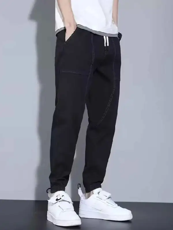 Casual Loose Fit Denim Joggers Jeans