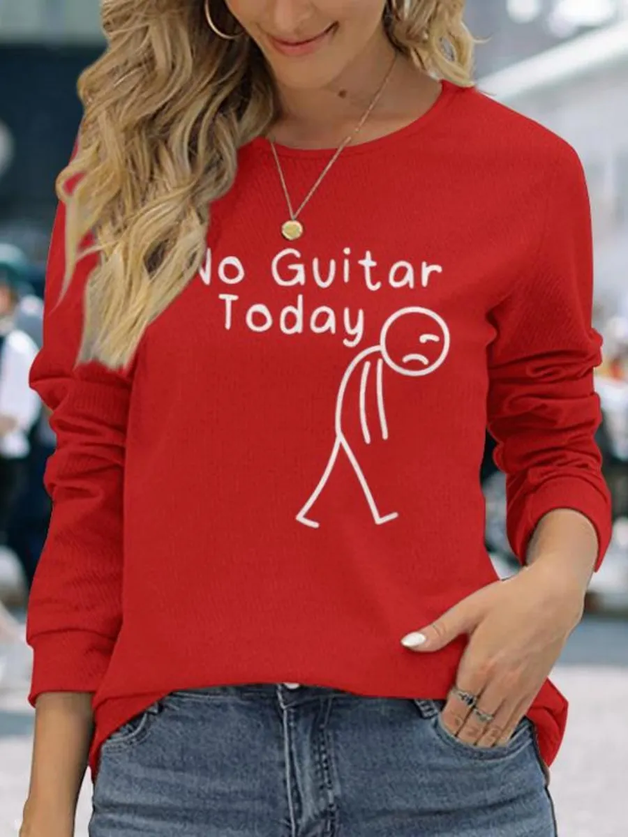 Funny Guitar Player Printed T-Shirt