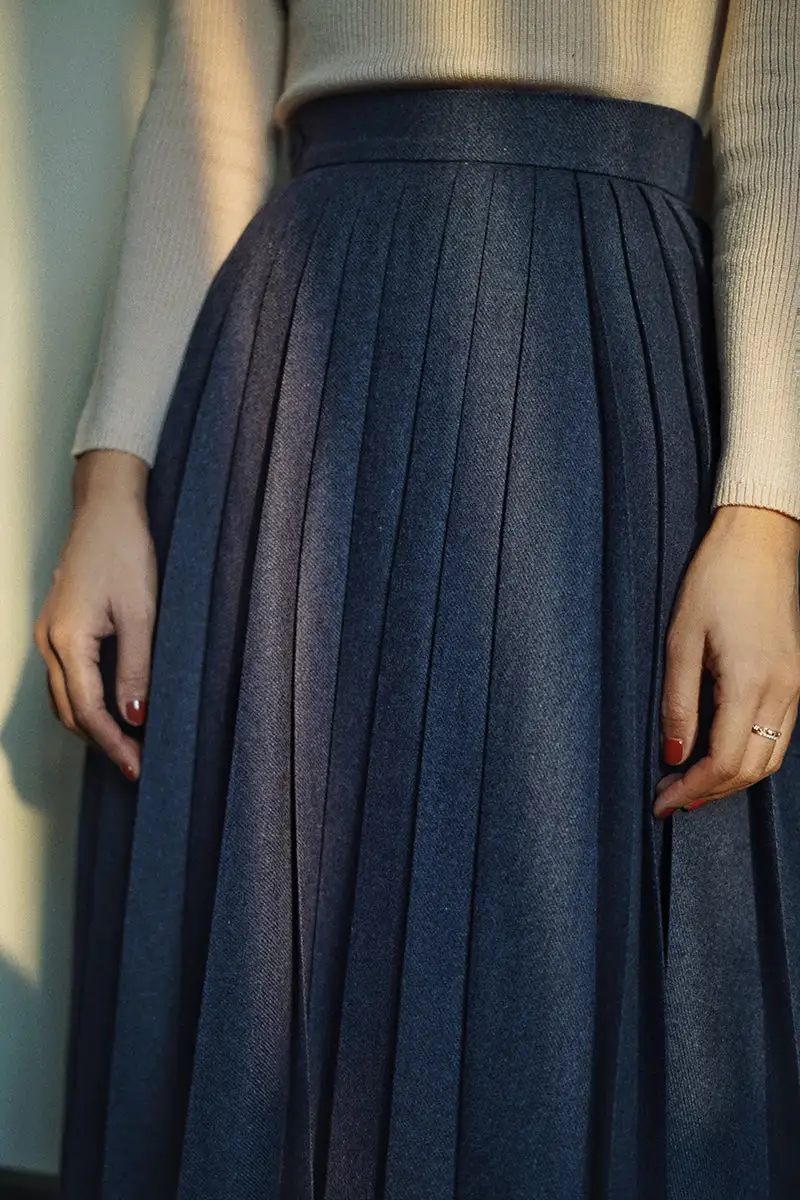 Practical Neat Everyday Casual Pleated Skirt