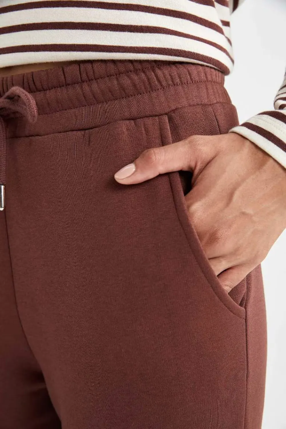 Casual Solid Straight Pants