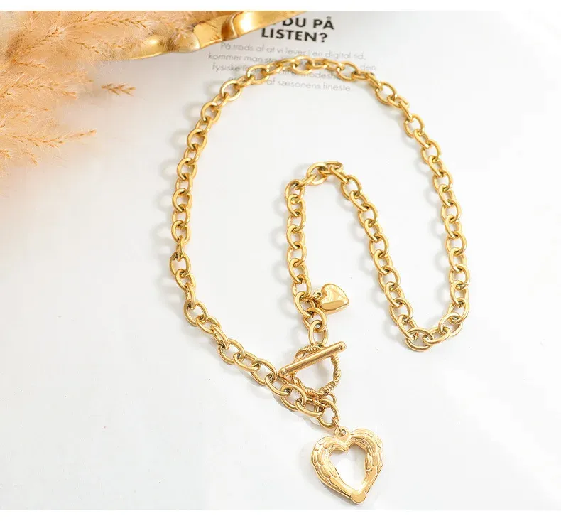 Heart Hammered Necklace
