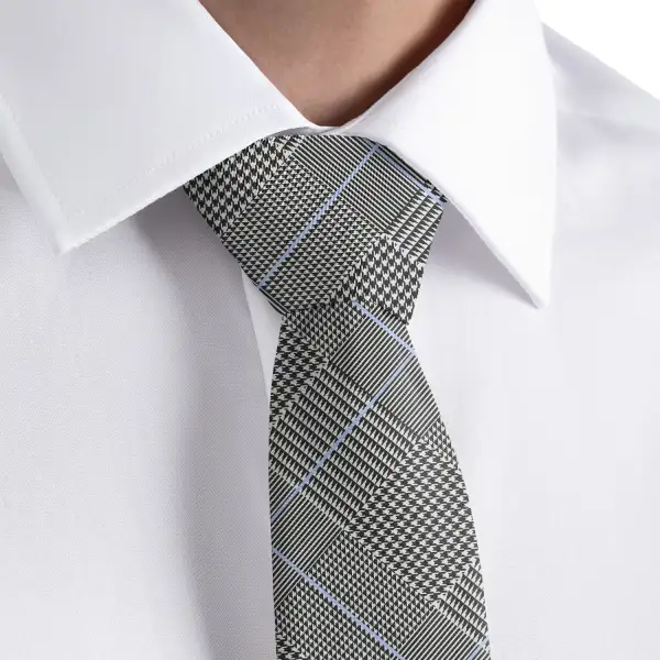 Polished Plaid Composition Necktie