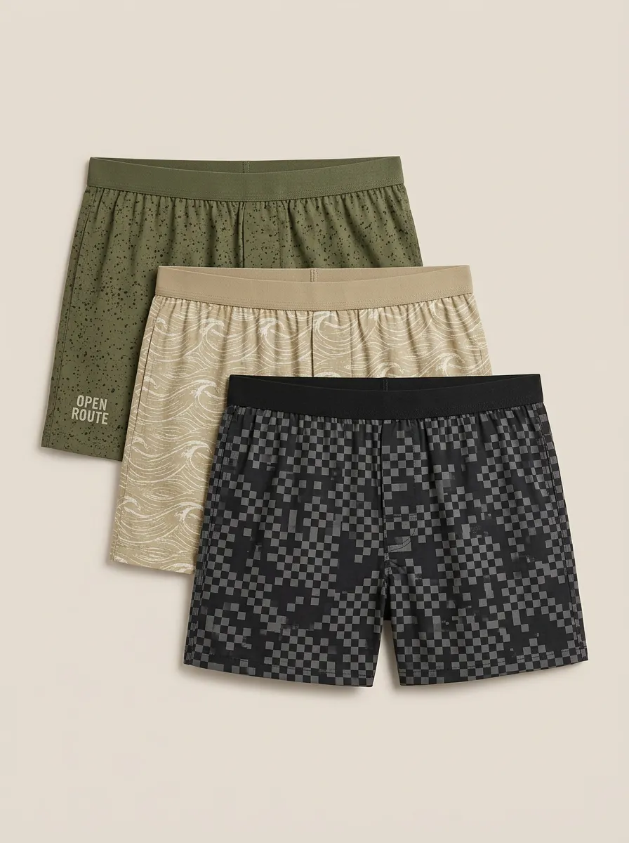 Checkerboard Boxer Brief Set