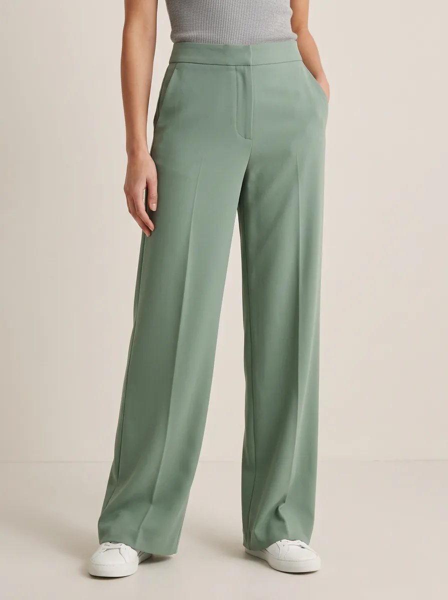 Tailored Style Tailored Wide-Leg Trousers