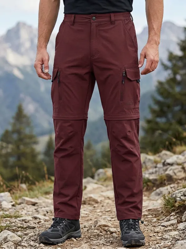 Men's Alpine Travel Waterproof Zip-Off Tactical Cargo Pants