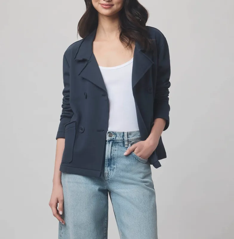 Structured Terry Blazer Jacket