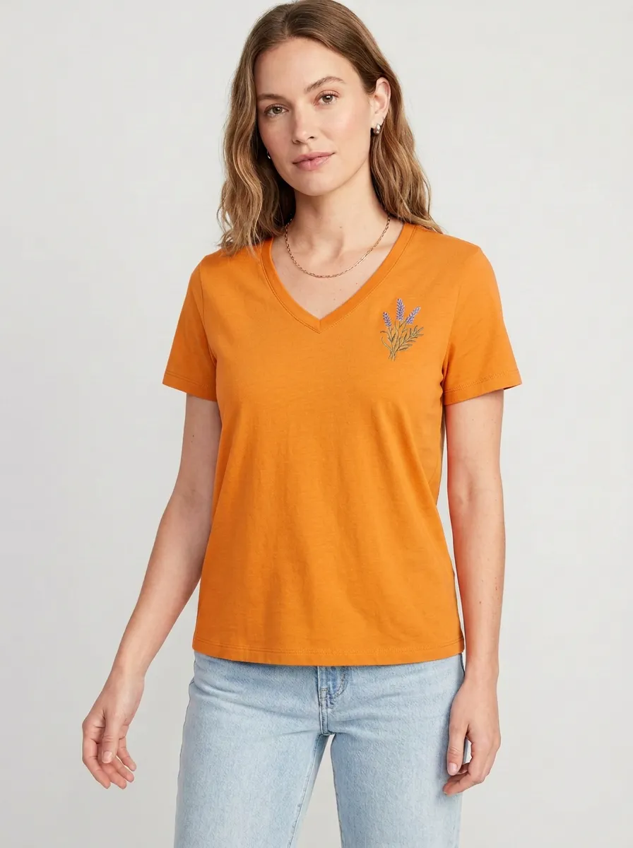 Women's Standard-Length V-Neck T-Shirt