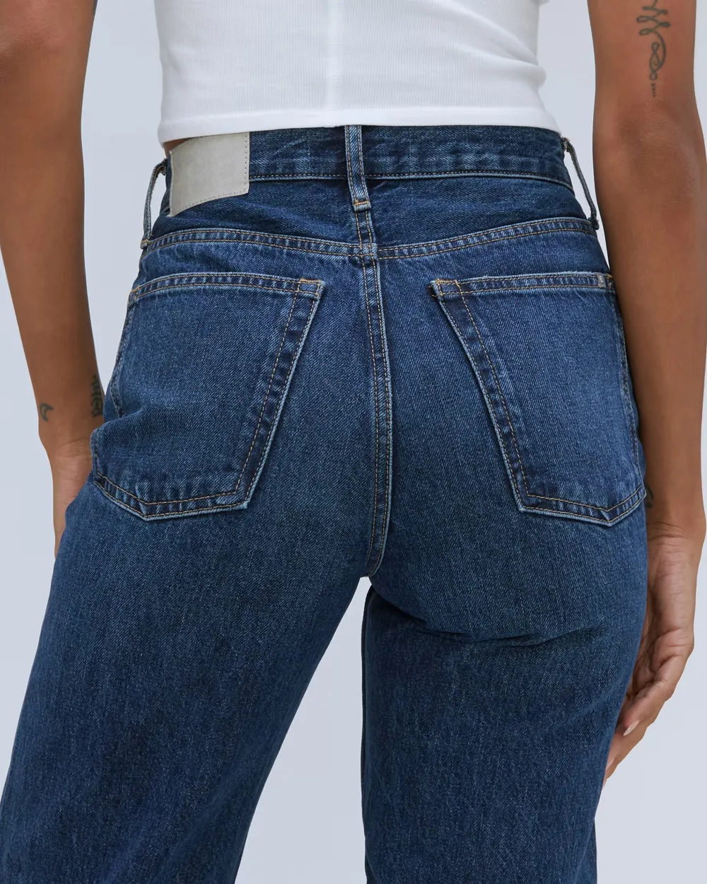 Washed High-Waisted Jeans